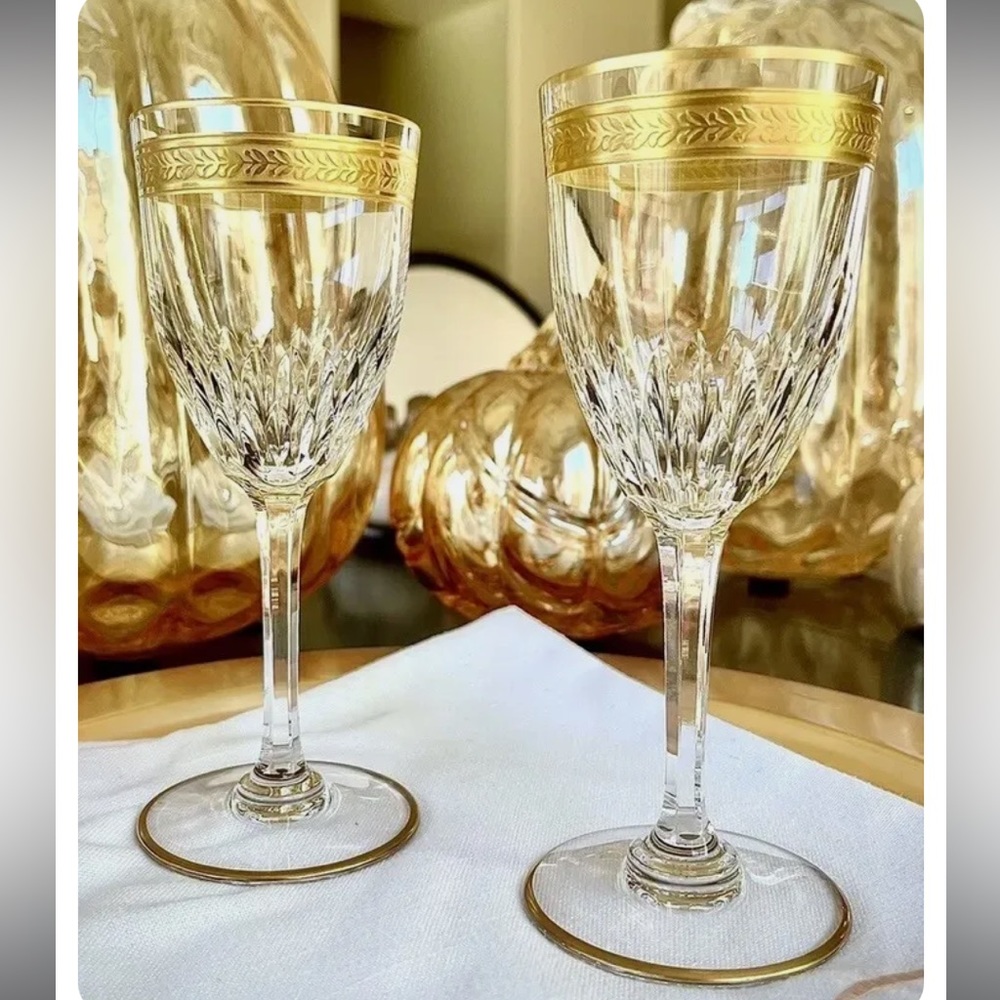 Saint Louis Trevi White Wine Glasses, Set of 2